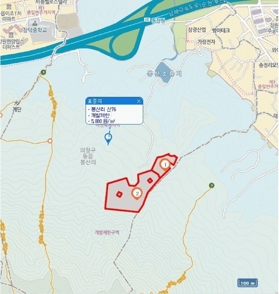 2025타경12116 경상남도 창원시 의창구 동읍 봉산리 산136-1 임야 경매 이미지