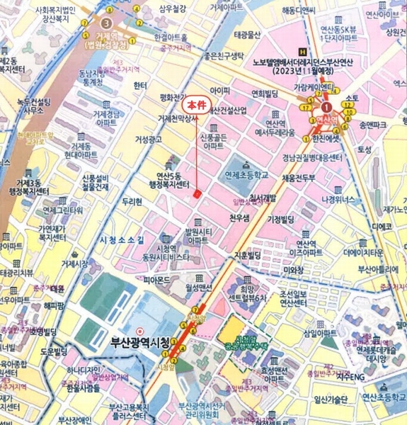 2023타경64487 부산광역시 연제구 거제천로124번길 40, 수림하우스 7층 704호 오피스텔 경매 이미지