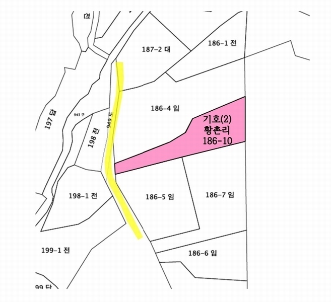 2025타경51090 충청남도 태안군 원북면 황촌리 186-10 임야 경매 이미지