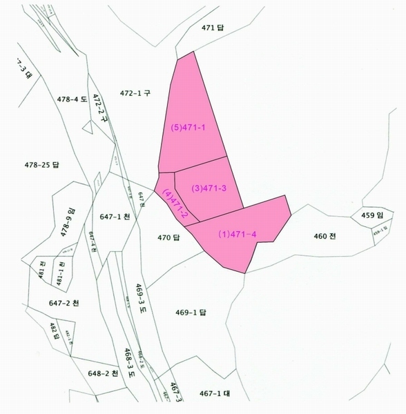 2025타경20364 충청남도 계룡시 엄사면 향한리 471-4 임야 경매 이미지
