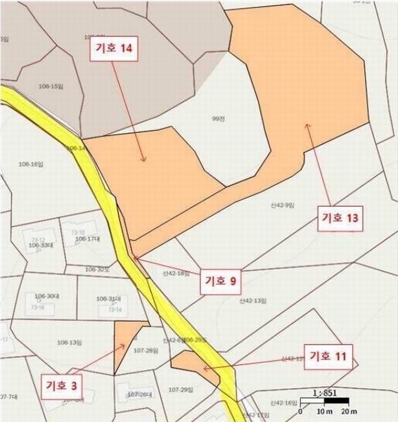 2025타경1549 경기도 가평군 상면 임초리 산42-7 임야 경매 이미지