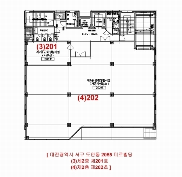 2025타경502959 대전광역시 서구 계백로 1181, 미르빌딩 2층 202호 근린상가 경매 이미지