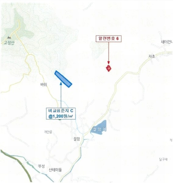 2022타경5329 전라남도 장성군 삼계면 부성리 산78-1 임야 경매 이미지