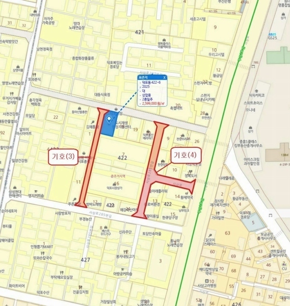 2025타경1192 부산광역시 사상구 덕포동 422-5 도로 경매 이미지