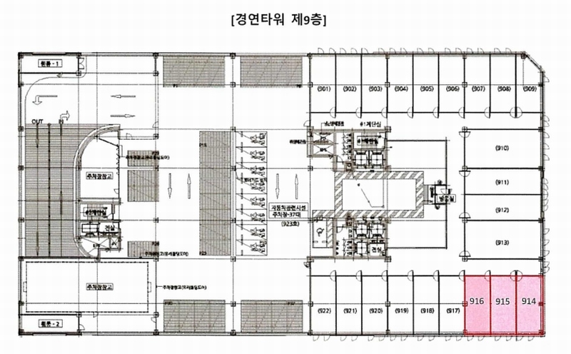 2025타경507580 인천광역시 서구 크리스탈로102번길 22, 경연타워 9층 916호 근린상가 경매 이미지