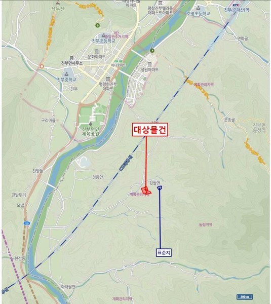 2025타경30507 강원특별자치도 평창군 진부면 송정리 1802-2 농지 경매 이미지
