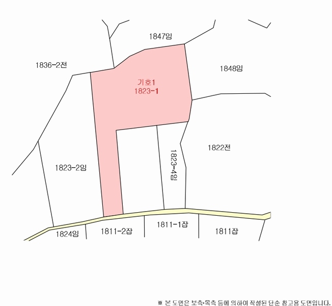 2025타경8168 제주특별자치도 서귀포시 표선면 성읍리 1823-1 임야 경매 이미지