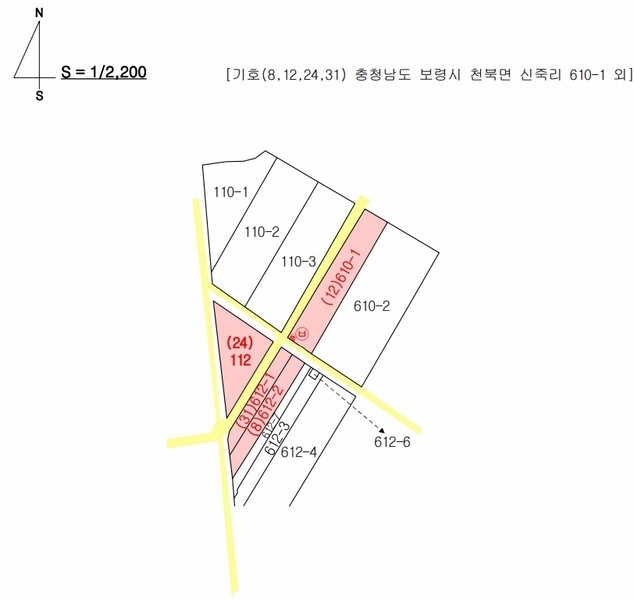 2024타경20921 충청남도 보령시 천북면 신죽리 612-1 농지 경매 이미지