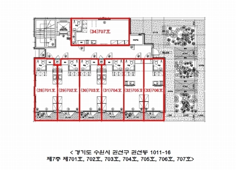 2024타경97910 경기도 수원시 권선구 권선로669번길 30, 제이프라디움 7층 704호 오피스텔 경매 이미지