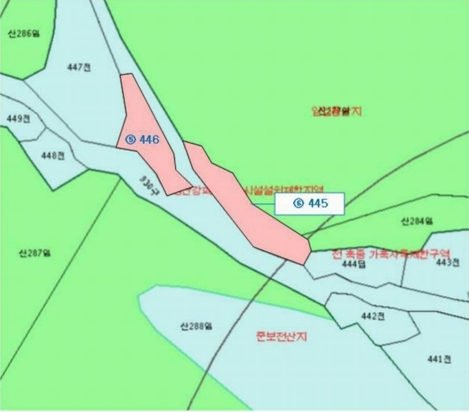 2025타경33468 전라남도 화순군 동복면 가수리 445 농지 경매 이미지