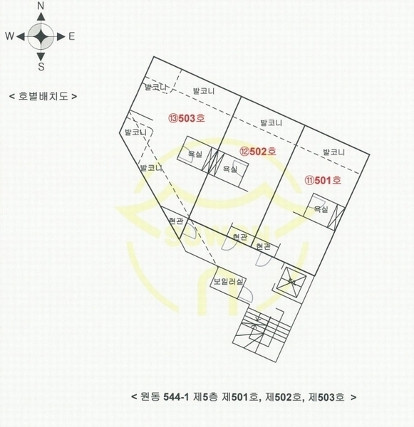 2024타경10623 경기도 오산시 밀머리로 50, 구분건물 5층 501호 다세대(빌라)[공급11평형] 경매 이미지