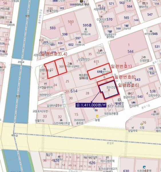 2025타경625 전라남도 여수시 충무동 614-8 근린시설 경매 이미지