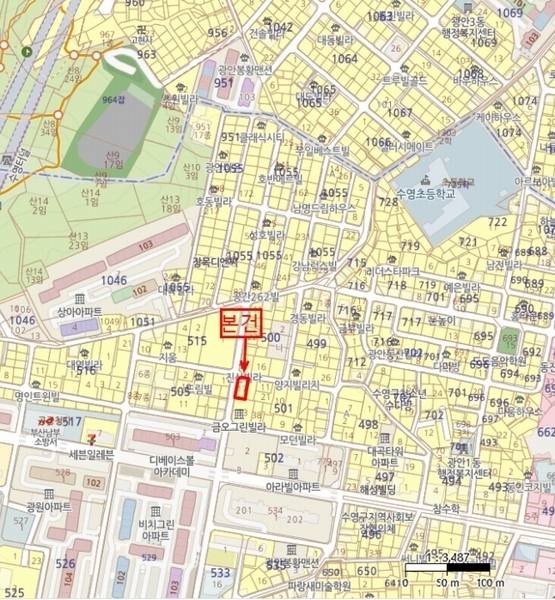 2024타경103194 부산광역시 수영구 광일로46번길 20, 라이크리더스 2층 201호 다세대(빌라)[공급9평형] 경매 이미지
