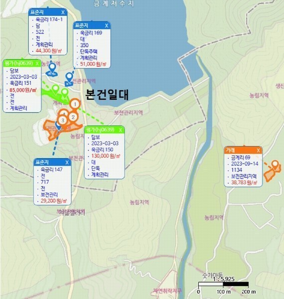 2025타경100312 경상북도 영주시 풍기읍 욱금리 145 농지 경매 이미지