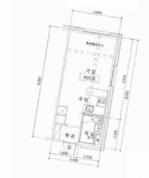 2025타경55133 경기도 수원시 권선구 효원로256번길 45, 테마 9층 905호 다세대(빌라) 경매 이미지