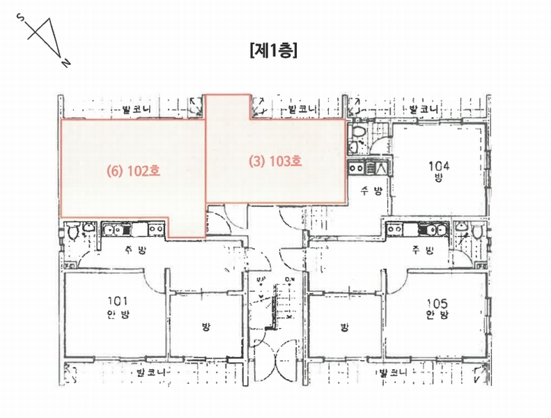 2025타경502641 대전광역시 서구 도산로370번길 63, 전원주택 1층 102호 다세대(빌라) 경매 이미지