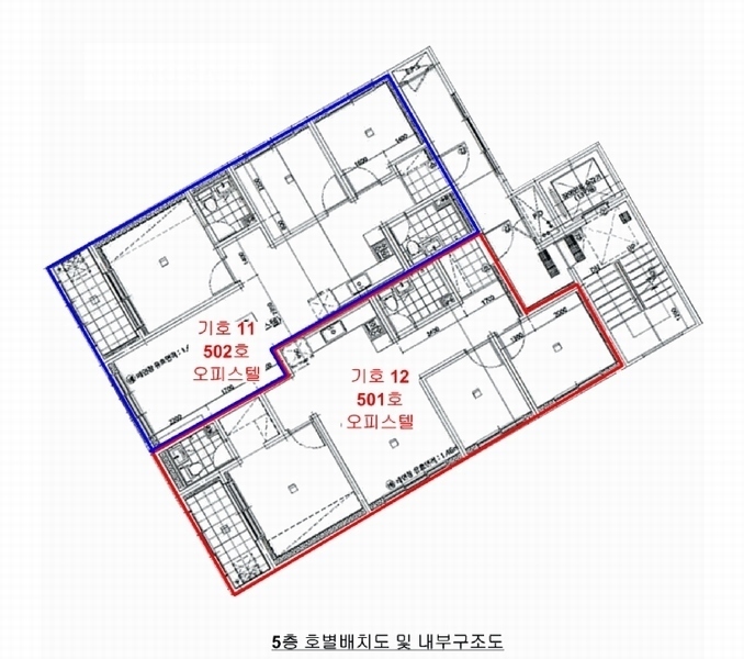2025타경101271 경기도 군포시 금재로1번길 19, 길남타운 5층 501호 오피스텔[계약36평형] 경매 이미지