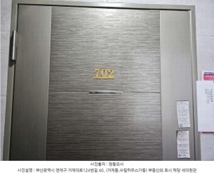 2024타경1315 부산광역시 연제구 거제대로124번길 40, 수림하우스 가동 7층 702호 오피스텔 경매 이미지