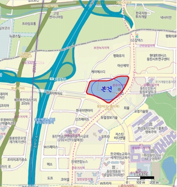 2024타경12308 경기도 화성시 동탄영천로 150, 현대실리콘앨리동탄 14층 에이동 1427호외1개호 아파트형공장 경매 이미지