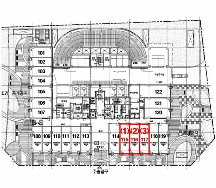 2024타경101734 경기도 화성시 동탄기흥로 594-7, 루체스타비즈 1층 116호외1개호 근린상가 경매 이미지