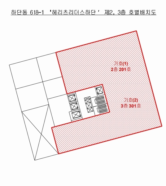 2025타경3587 부산광역시 사하구 낙동대로457번길 5, 헤리츠리더스하단 3층 301호 근린상가 경매 이미지