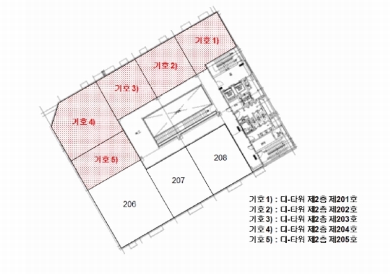 2025타경450 전라남도 목포시 후광대로 110, 디-타워 2층 201호 근린상가 경매 이미지