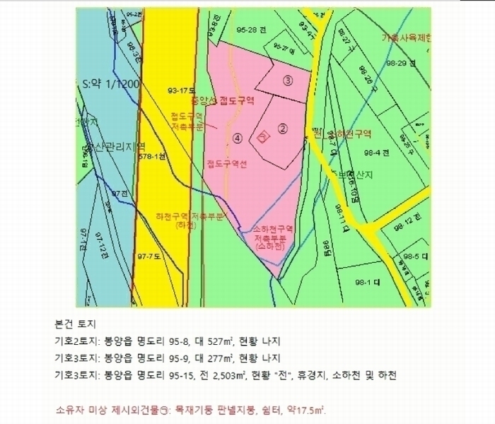 2025타경156 충청북도 제천시 봉양읍 명도리 95-8 농지 경매 이미지