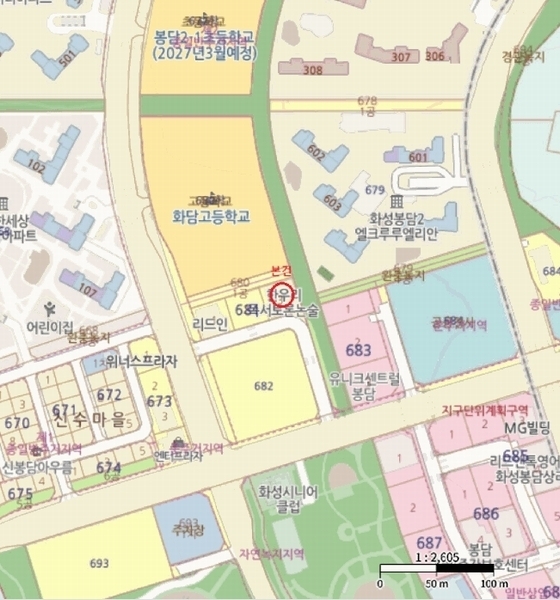 2025타경55922 경기도 화성시 효행구 봉담읍 상리 681-3 근린상가 경매 이미지