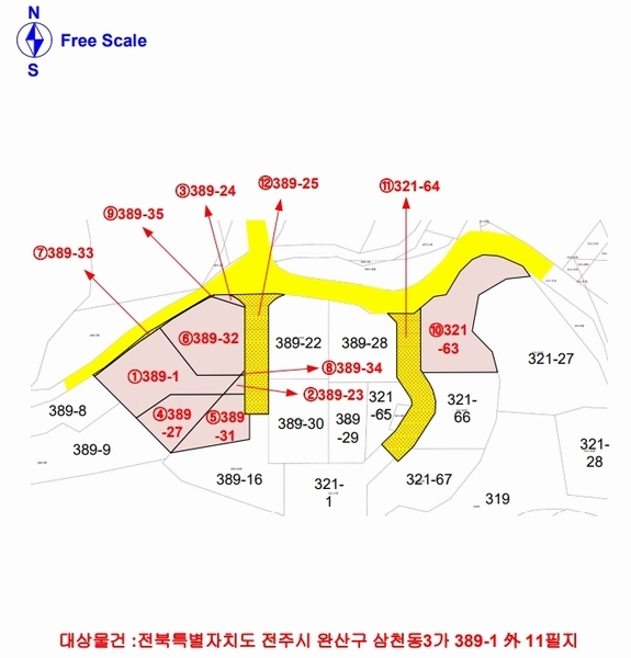2025타경932 전북특별자치도 전주시 완산구 삼천동3가 321-63 농지 경매 이미지