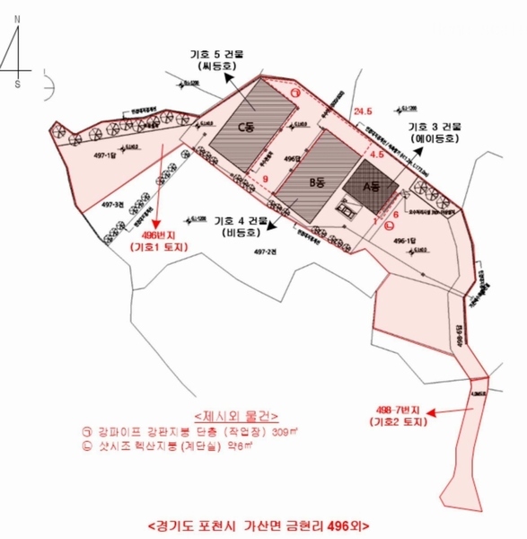2024타경92896 경기도 포천시 가산면 금현리 496 공장 경매 이미지