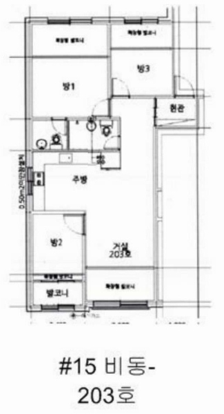 2025타경55465 경기도 수원시 권선구 세화로190번길 51, 아이빌 비동 2층 203호 다세대(빌라)[공급19평형] 경매 이미지