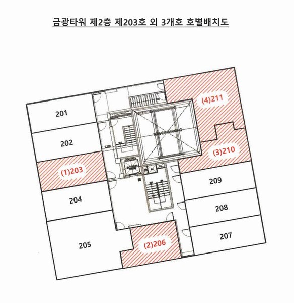 2025타경5102 부산광역시 기장군 기장읍 차성로 284-9, 금광타워 2층 206호 오피스텔[계약12평형] 경매 이미지