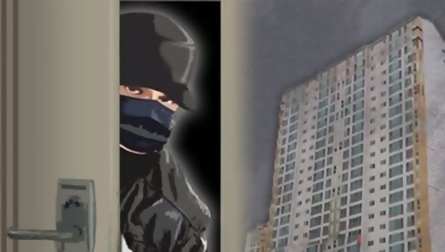 이사 후에도 보안카드 반납하지 않고 몰래 침입한 남성
